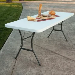 Lifetime Kunststof Tafel Opvouwbaar - Campingtafel Light Commercial - 182x76x74cm - Wit