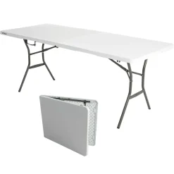 Lifetime Kunststof Tafel Opvouwbaar - Campingtafel Light Commercial - 182x76x74cm - Wit