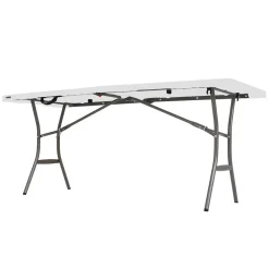 Lifetime Kunststof Tafel Opvouwbaar - Campingtafel Light Commercial - 182x76x74cm - Wit