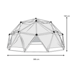 Lifetime Stalen Speeltoestel Geodome | Speeltoestel Inclusief Speeltent | Ø305x152 Cm