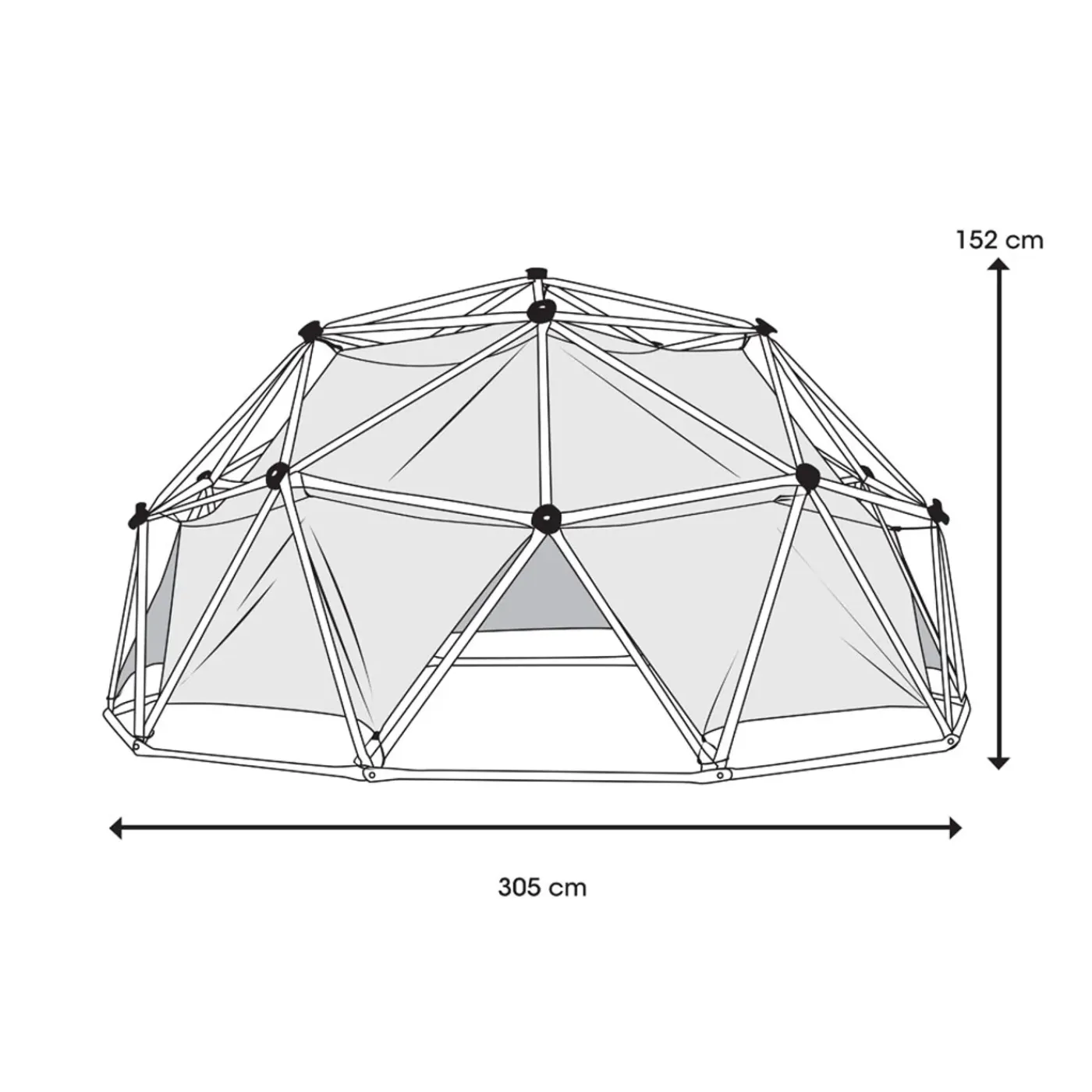 Lifetime Stalen Speeltoestel Geodome | Speeltoestel Inclusief Speeltent | Ø305x152 Cm