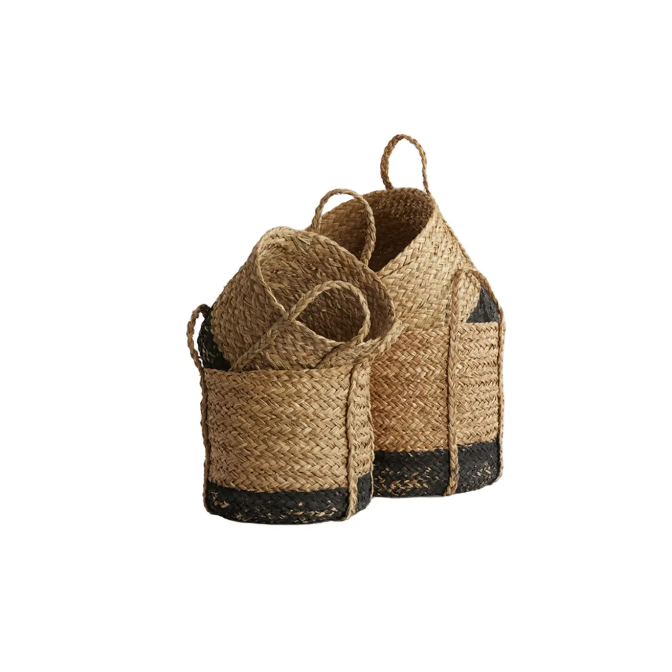 Light & Living - Mand GEFEN - Ø35x32cm - Zwart - Set van 4