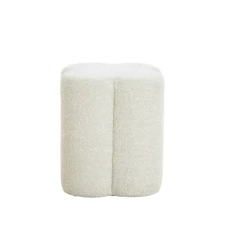 Light&living Poef 38x38x45 Cm Nalani Bouclé Crème