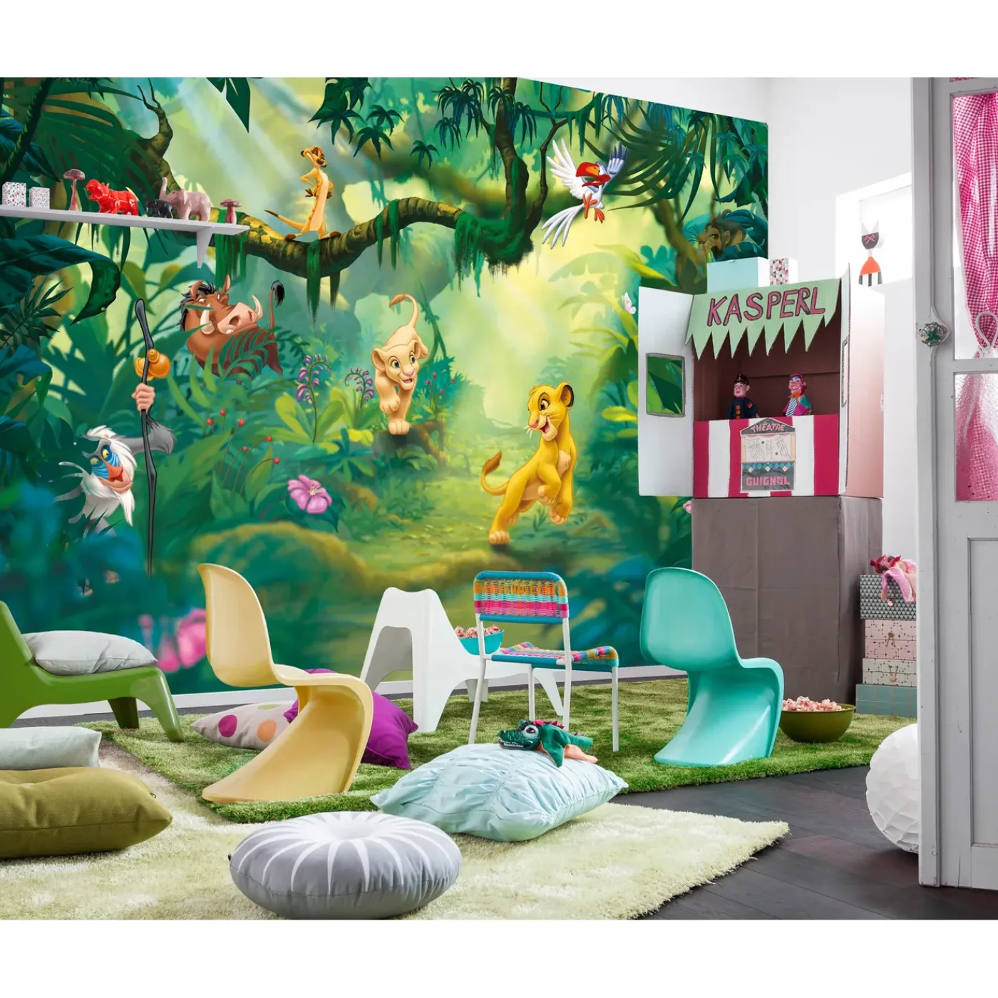 Overig Lion King Fotobehang Jungle - Groen - 2,54m x 368cm