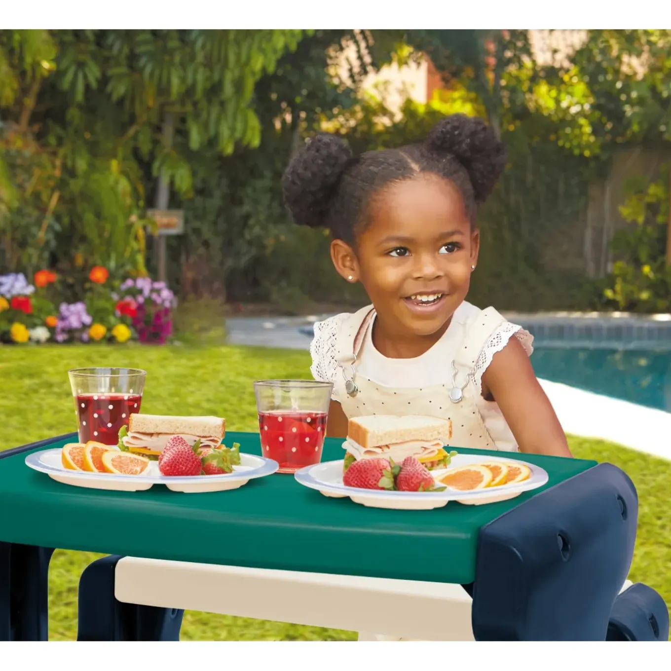 Little Tikes Picknicktafel Junior Jungle Groen met Blauw