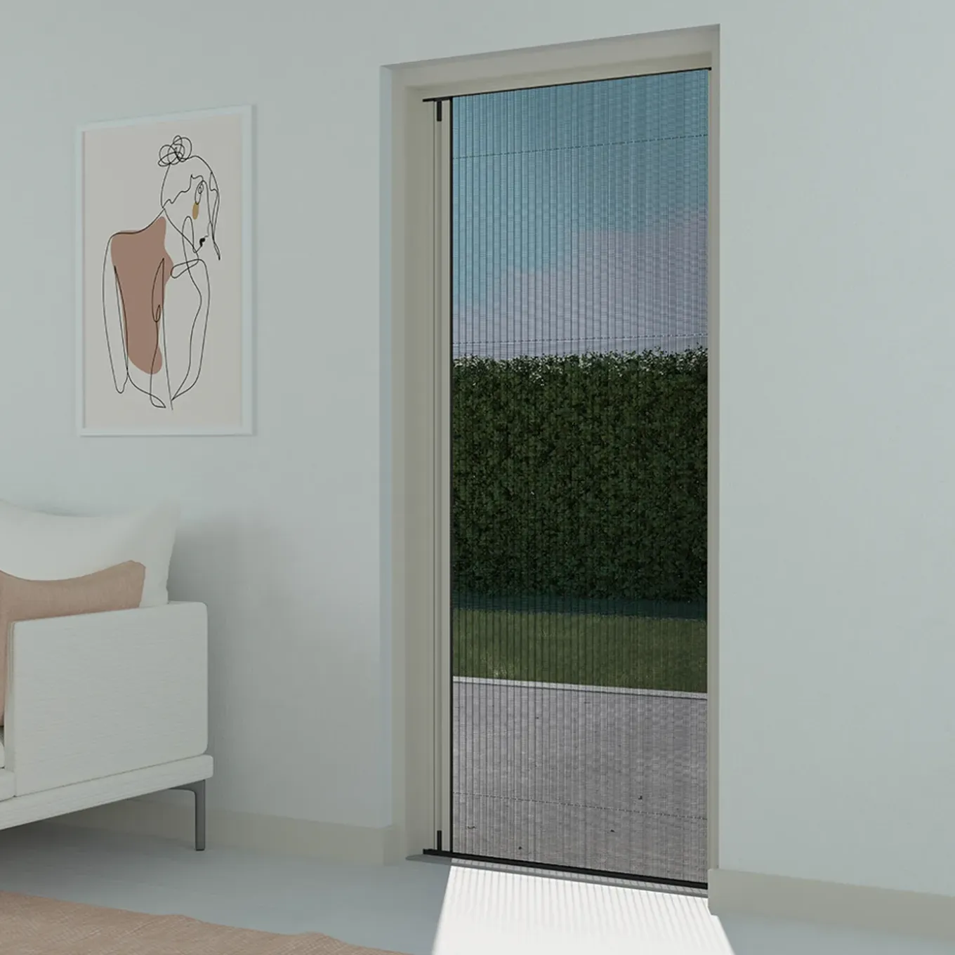 Livn Plissehor Deur Plus 150x240cm Wit