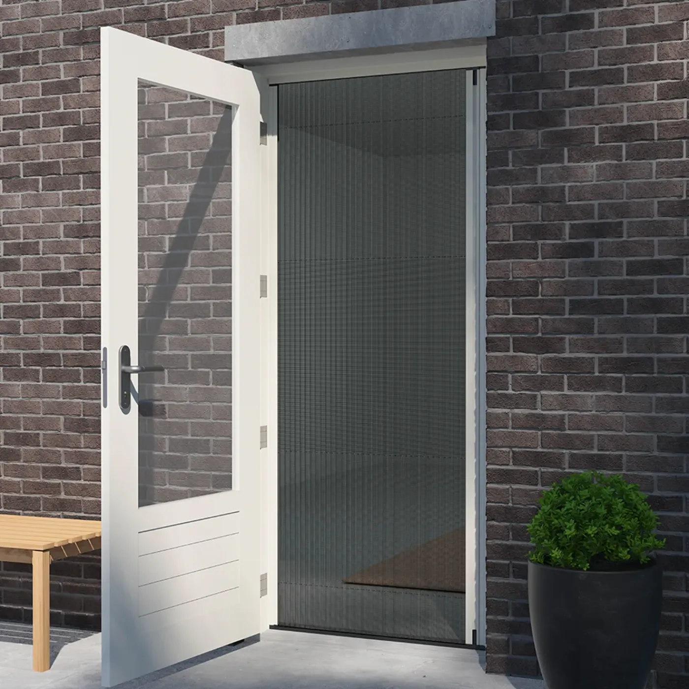 Livn Plissehor Deur Plus 100x199cm Wit