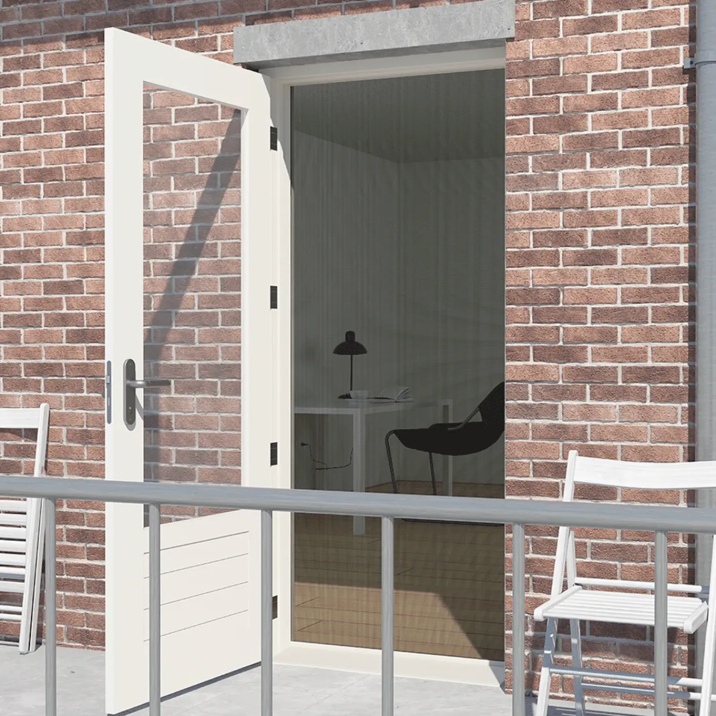 Livn Rolhor Deur Basic 105x215cm Wit