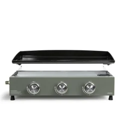 LIVOO Gasplancha Doc324 67 X 47 X 24 Cm 3 Branders Groen / Zwart