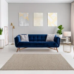 Loca Shaggy Vloerkleed Hoogpolig Beige - 160x230 Cm