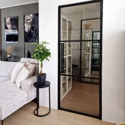 Loftdeur Stalen Scharnierdeur Smartline 3-vaks 231,5 X 93 Cm Rechtsdraaiend Helder Glas