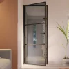 Loftdeur Stalen Scharnierdeur Slimline 3-vaks 211,5 X 83 Cm Klinksluiting Linksdraaiend Rookglas