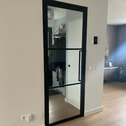 Loftdeur Stalen Scharnierdeur Smartline 3-vaks 201,5 X 83 Cm Linksdraaiend Helder Glas