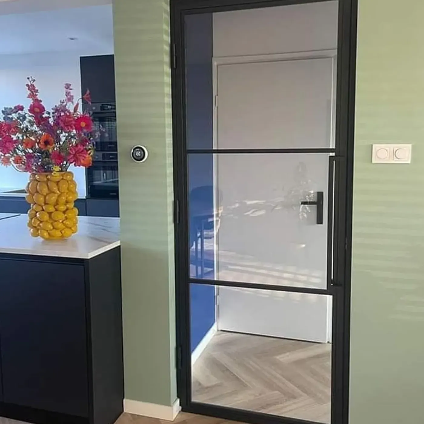 Loftdeur Stalen Scharnierdeur Smartline 3-vaks 201,5 X 83 Cm Linksdraaiend Helder Glas