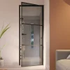 Loftdeur Stalen Scharnierdeur Slimline 3-vaks 211,5 X 83 Cm Klinksluiting Rechtsdraaiend Rookglas