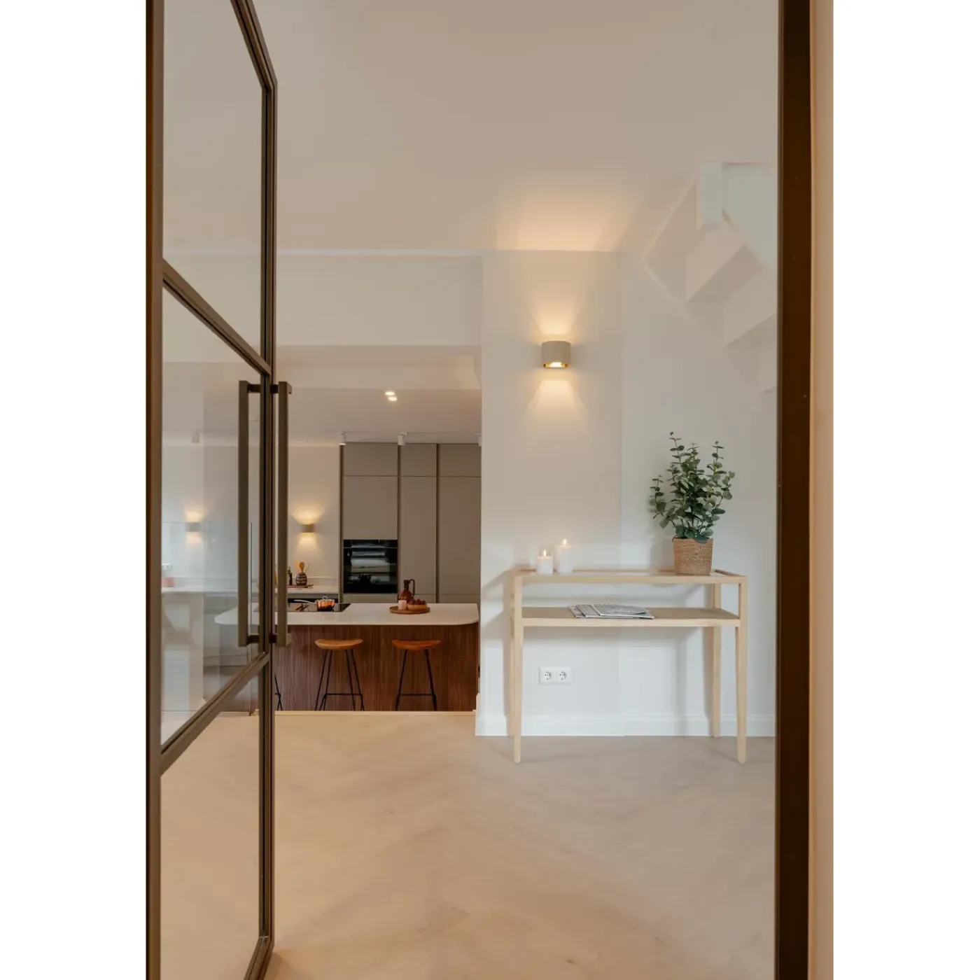 Loftdeur Stalen Scharnierdeur 3 Vaks 231,5 X 93 Rechtsdraaiend Helder Glas C33 Metallic Brons