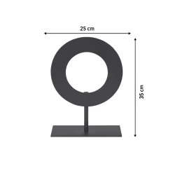 Loft42 Joris Ornament Op Voet - Zwart Metaal Ø25cm