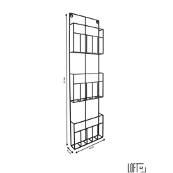Loft42 Maggy Tijdschriftenrek - Metaal - Mat Zwart - 3 Vaks