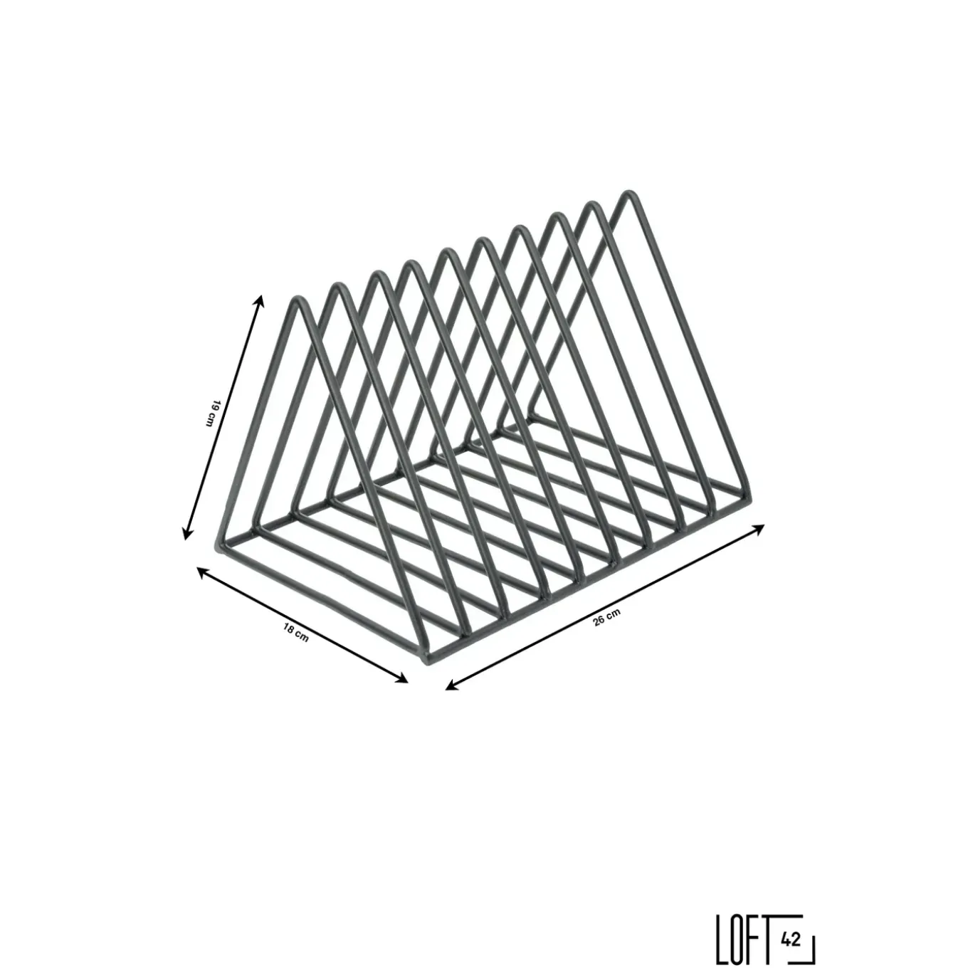 LOFT42 Paper Tijdschriftenrek - Staand - Metaal - Mat Zwart