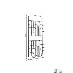 Loft42 Rowan Large Tijdschriftenrek - Zwart - Metaal