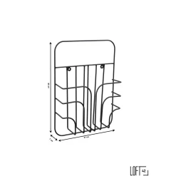 LOFT42 Rowan Tijdschriftenrek - Zwart - Metaal