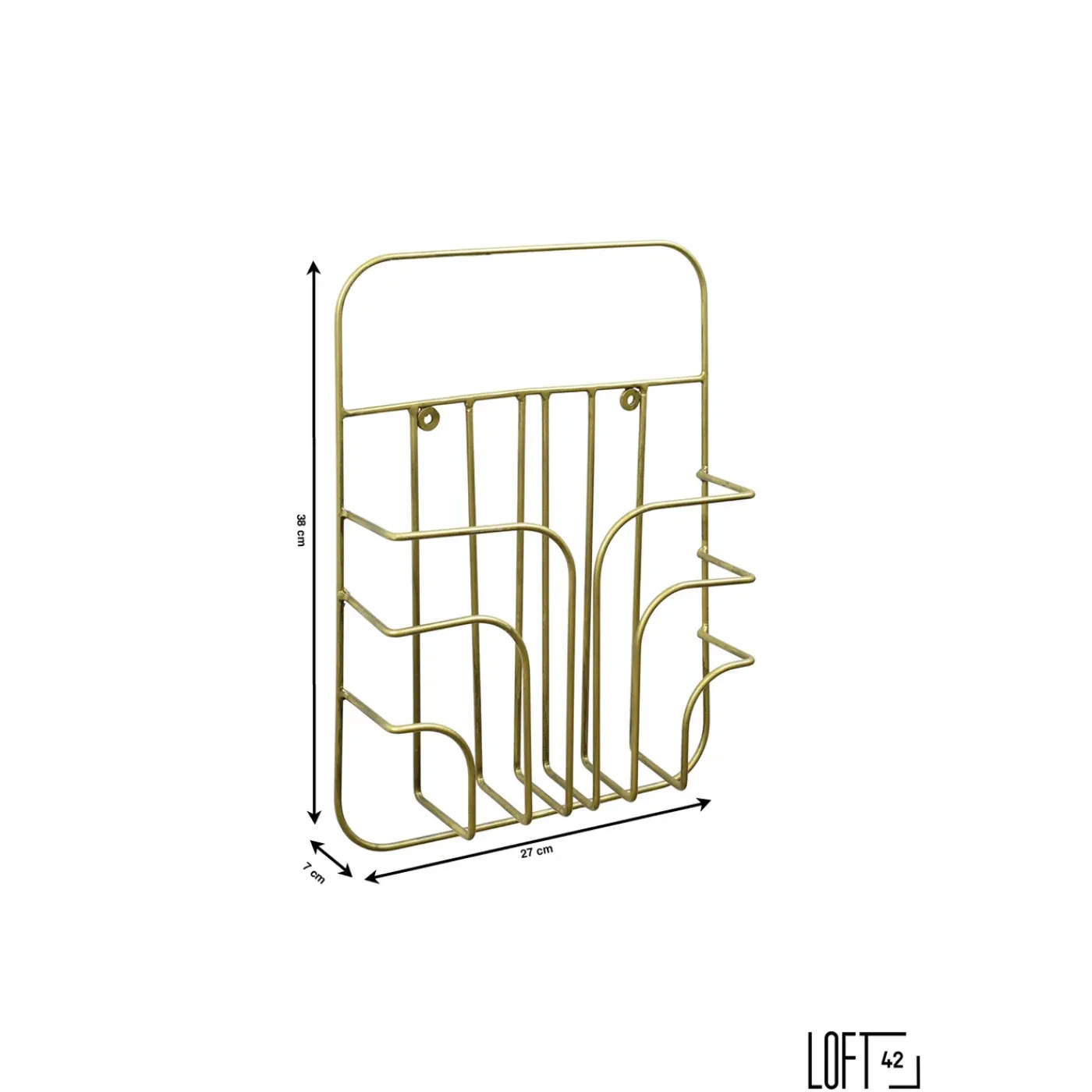 Loft42 Rowan Tijdschriftenrek - Goud - Metaal
