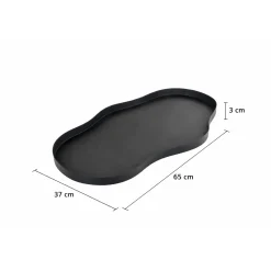 Loft42 Serva Metalen Dienblad – Zwart – 65x37