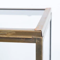 Loft42 Showy Glazen Display Box Antiek Messing - Metaal - (27x30x20)