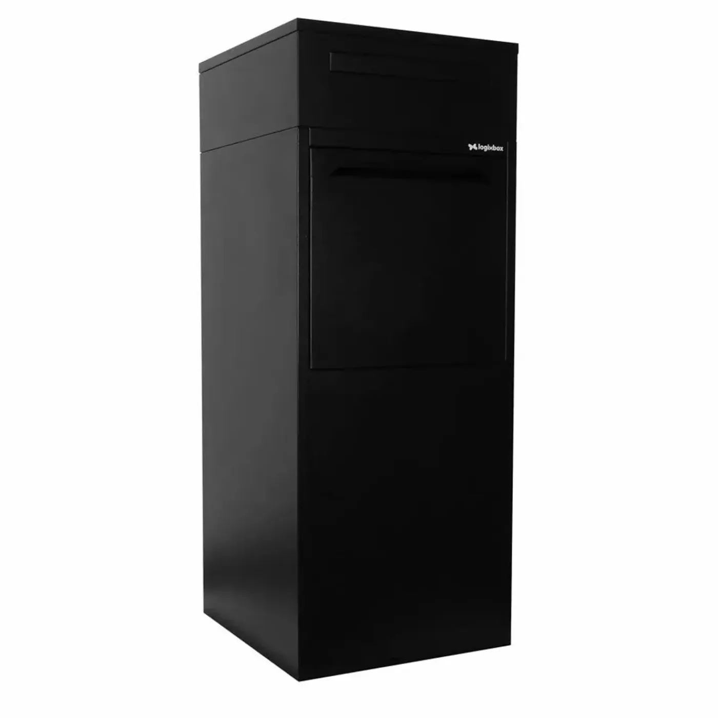 Logixbox pakketbrievenbus Complete Set Frontbox DeLuxe Achteruitname Zwart