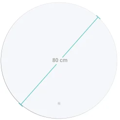 Lomazoo Badkamerspiegel Chicago Met Led Verlichting 80 Cm Rond