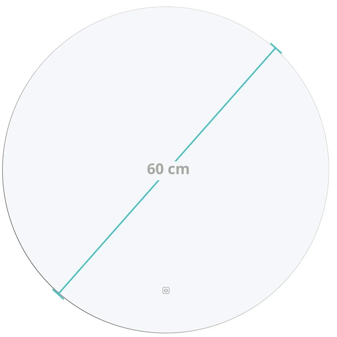 LOMAZOO Badkamerspiegel Chicago Met Led Verlichting 60 Cm Rond