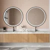 LOMAZOO Badkamerspiegel Milano Led Verlichting 80 Cm Rond Zwart