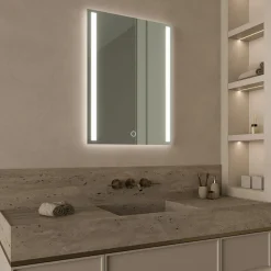 Lomazoo Badkamerspiegel Orlando Met Led Verlichting Met Led Balken - 80 X 60 Cm
