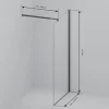 LOMAZOO Douchewand Lima - 100x200 Cm - Inloopdouche Zwart - 8 Mm Rookglas - Nano Coating Anti Kalk