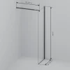 LOMAZOO Douchewand Lima - 60x200 Cm - Inloopdouche Zwart - 8 Mm Helder Glas - Nano Coating Anti Kalk