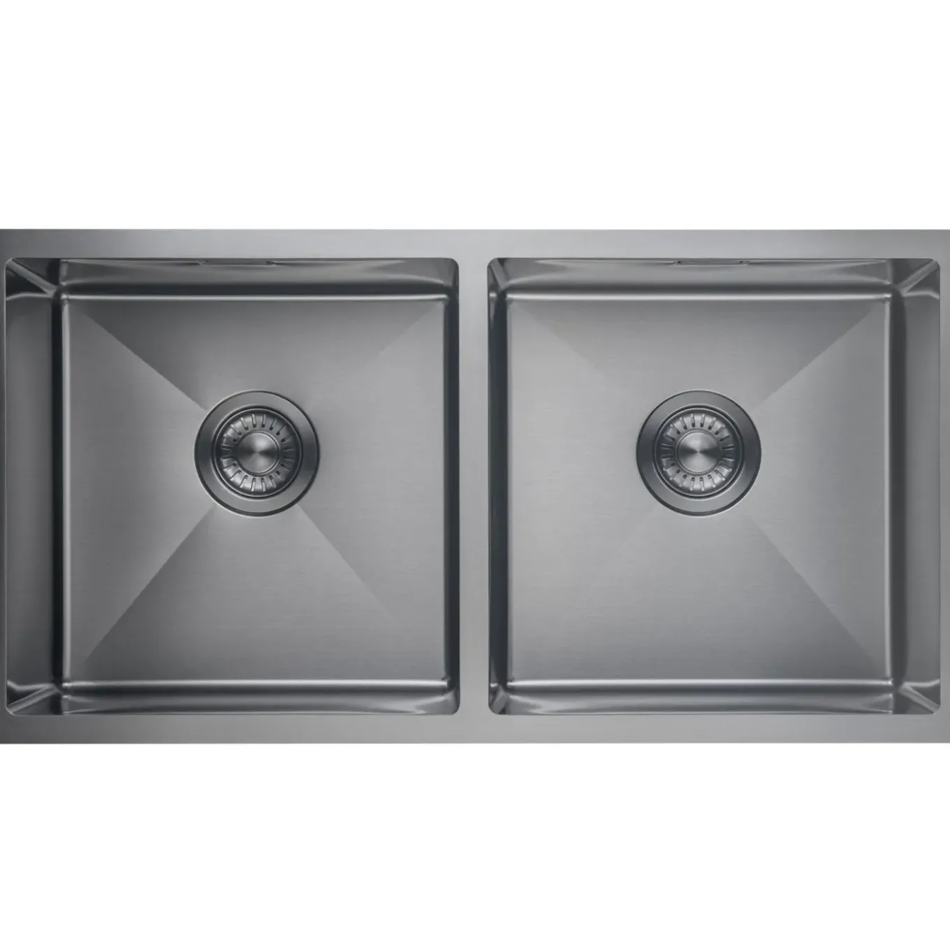 Lomazoo Dubbele Spoelbak Galaxy Rvs Gun Metal 875x450 Mm