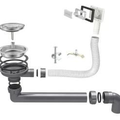 Lomazoo Dubbele Spoelbak Galaxy Rvs Gun Metal 875x450 Mm