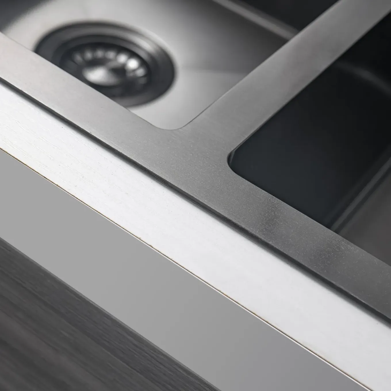 Lomazoo Dubbele Spoelbak Galaxy Rvs Gun Metal 875x450 Mm
