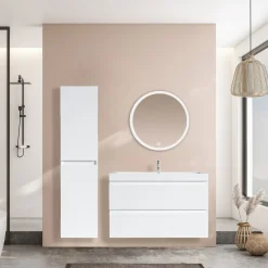 LOMAZOO Kolomkast Marbella Glanzend Wit 140cm