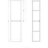 LOMAZOO Kolomkast Marbella Licht Eiken 140cm
