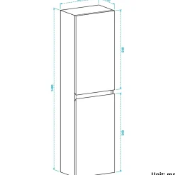 LOMAZOO Kolomkast Marbella Licht Eiken 140cm