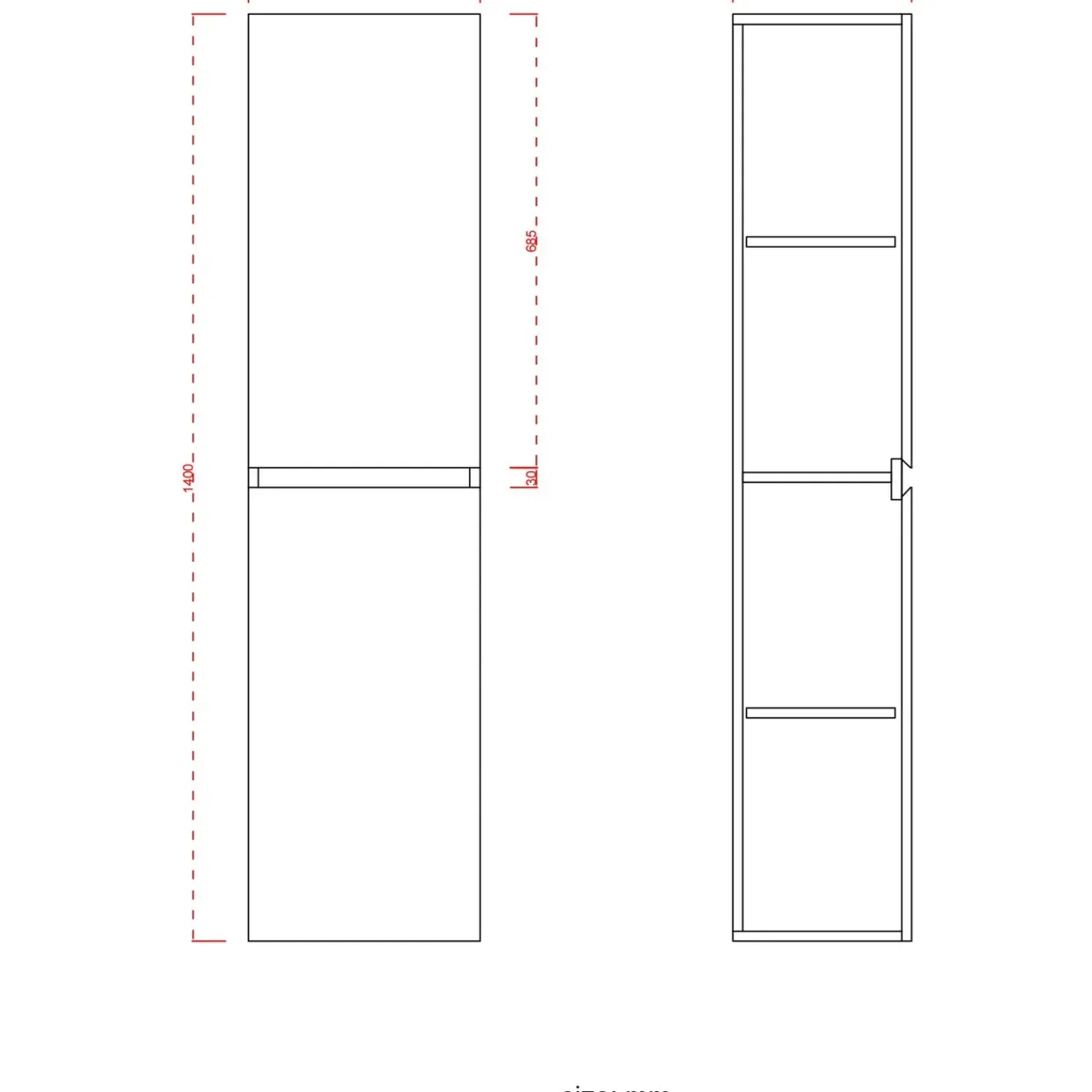 LOMAZOO Kolomkast Marbella Licht Eiken 140cm