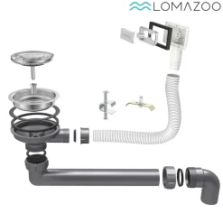 Lomazoo Spoelbak Polaris 34 Cm Rvs