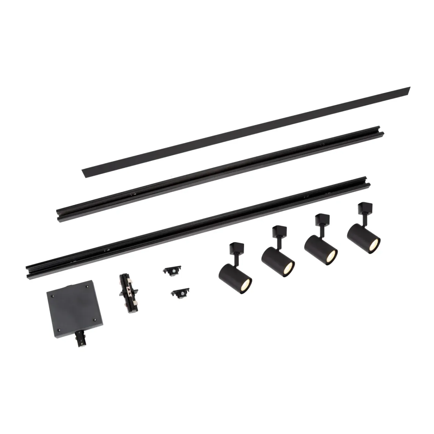 Lucide Basisset Track Amigo - 1-fase Railsysteem / Railverlichting - 2 meter - Zwart