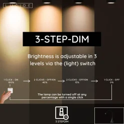 Lucide bureaulamp Zozy zwart ⌀11,5cm led dimbaar 3W