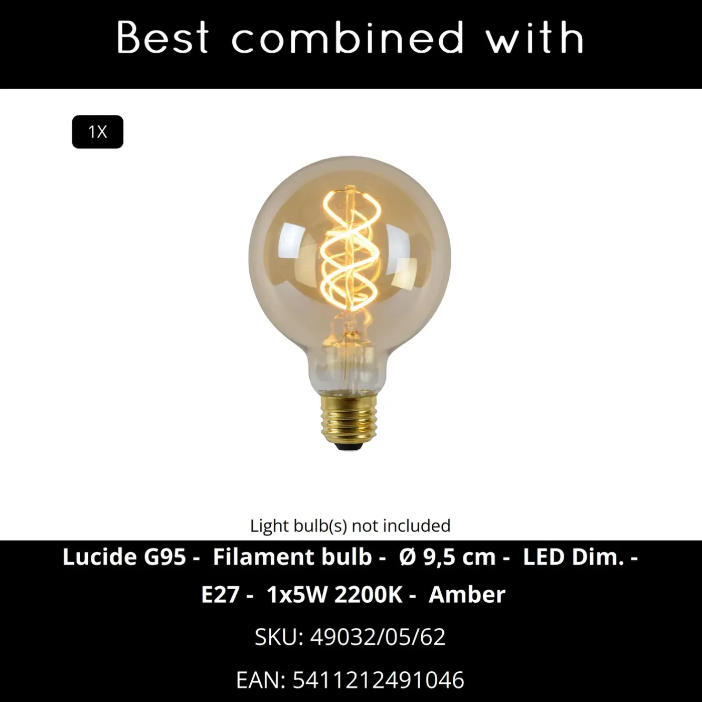 Lucide hanglamp Orrin zwart ⌀34cm E27