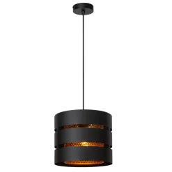 Lucide Hanglamp Rosas - Zwart - Messing - 26cm - E27