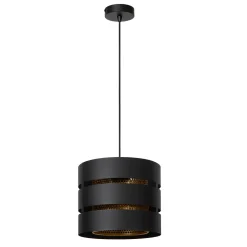 Lucide Hanglamp Rosas - Zwart - Messing - 26cm - E27