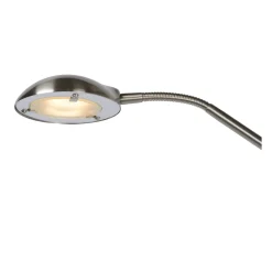 Lucide leeslamp Zenith mat chroom led dimbaar ⌀25,4cm 20+4W