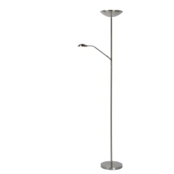 Lucide leeslamp Zenith mat chroom led dimbaar ⌀25,4cm 20+4W